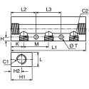 Legris 4 Outlet Pneumatic Manifold Anodised Aluminium 20 bar 3311 10 13 04
