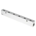 Legris 6 Outlet Pneumatic Manifold Anodised Aluminium 20 bar Pressure 3311 13 17 06