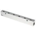 Legris 6 Outlet Pneumatic Manifold Anodised Aluminium 20 bar Pressure 3311 13 17 06
