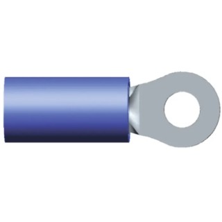 TE Connectivity PLASTI-GRIP Insulated Ring Terminal M2.5 Stud Size 16 AWG 14 AWG Wire Size Blue 34157