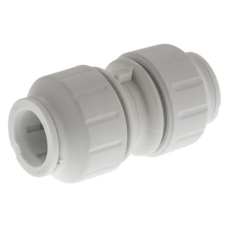 John Guest Plastic Pipe Fitting Straight Coupler Acetal Material 12 Bar Operating Pressure PEM0415W