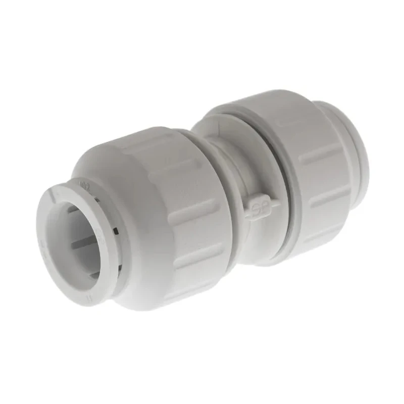 John Guest Plastic Pipe Fitting Straight Coupler Acetal Material 12 Bar Operating Pressure PEM0415W