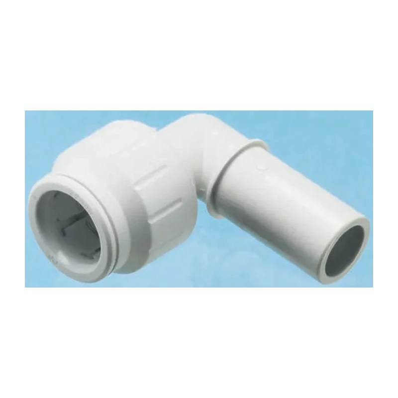 John Guest Plastic Pipe Fitting 90° Stem Elbow Acetal Material 12 bar Operating Pressure PEM221515W