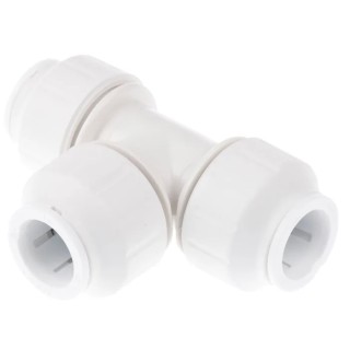 John Guest Plastic Pipe Fitting 90° Tee Acetal Material Maximum Operating Pressure 12 bar PEM0215W