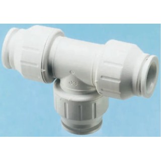 John Guest Plastic Pipe Fitting 90° Tee Acetal Material Maximum Operating Pressure 12 bar PEM0222W