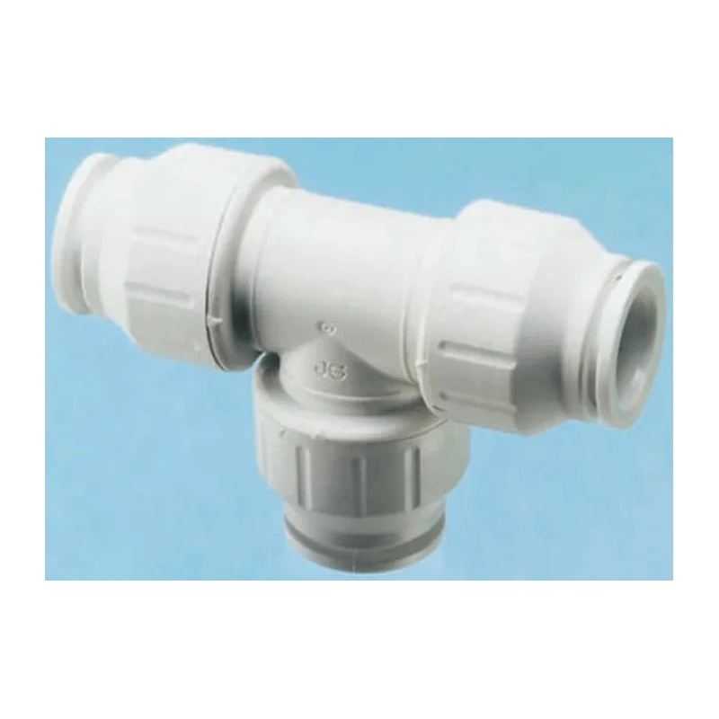 John Guest Plastic Pipe Fitting 90° Tee Acetal Material Maximum Operating Pressure 12 bar PEM0222W