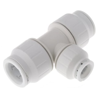 John Guest Plastic Pipe Fitting 90° Tee Acetal Material 12 bar Max Operating Pressure PEM3022AW