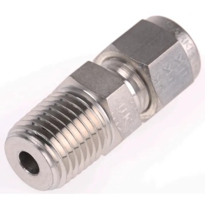 Parker Stainless Steel Pipe Fitting, Straight Elbow Coupler NPT Threaded 1/4 in 4MSC4N-316
