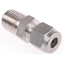 Parker Stainless Steel Pipe Fitting, Straight Elbow Coupler NPT Threaded 1/4 in 4MSC4N-316