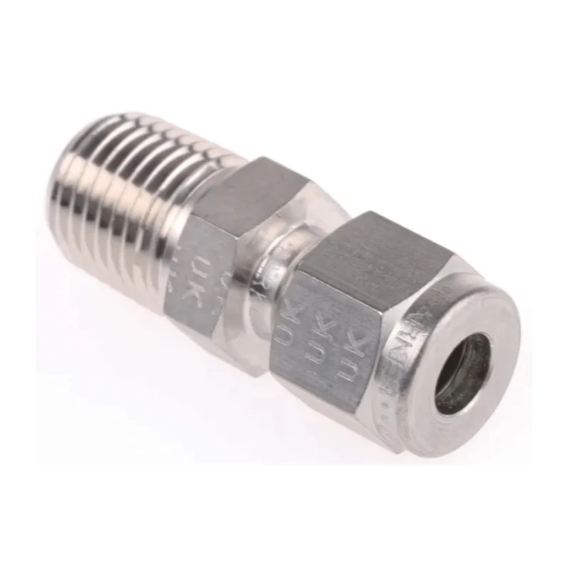 Parker Stainless Steel Pipe Fitting, Straight Elbow Coupler NPT Threaded 1/4 in 4MSC4N-316
