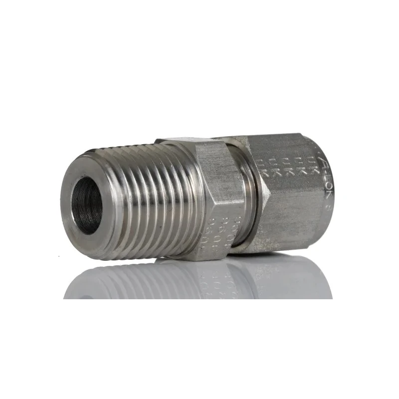 Parker Stainless Steel Pipe Fitting Straight Elbow Coupler NPT Threaded 1/2 in 8MSC8N-316