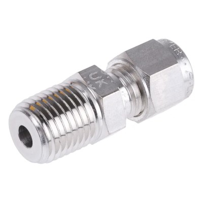 Parker Stainless Steel Pipe Fitting Straight Elbow Coupler Male NPT Threaded 1/4 in M6MSC1/4N-316