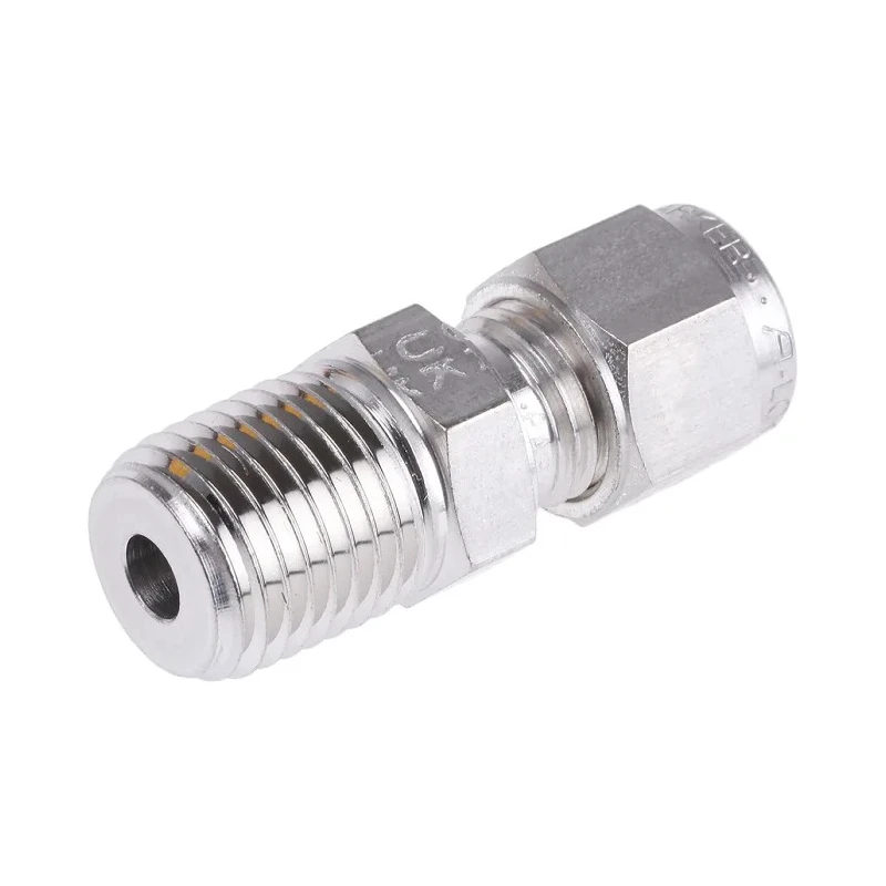Parker Stainless Steel Pipe Fitting Straight Elbow Coupler Male NPT Threaded 1/4 in M6MSC1/4N-316