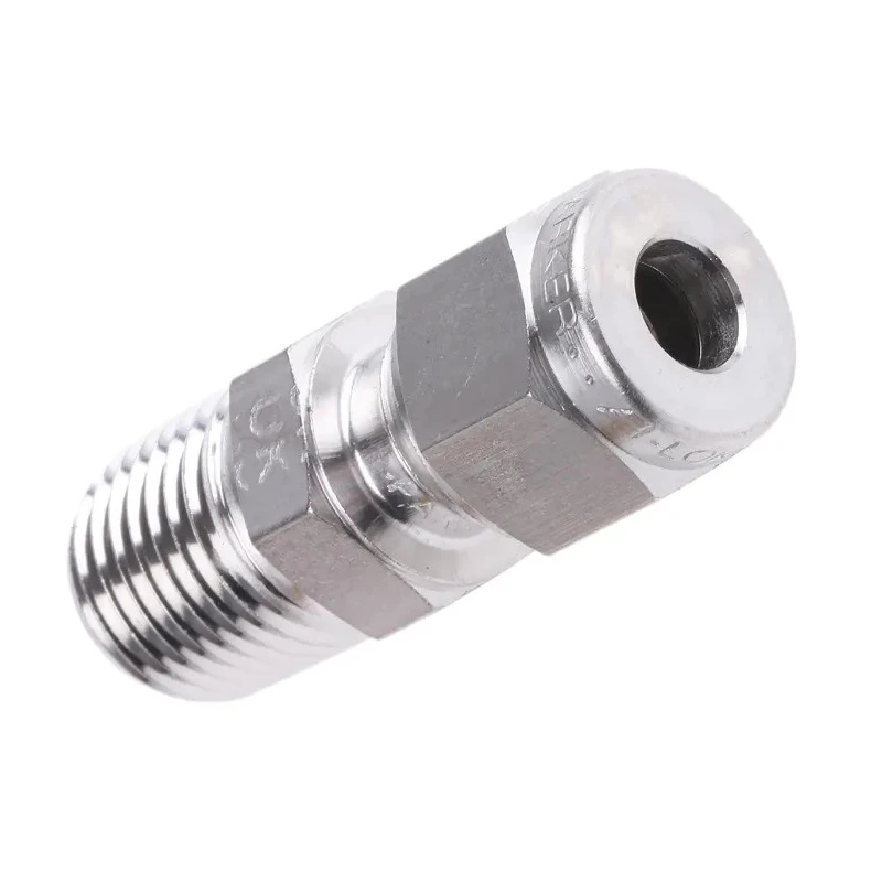 Parker Stainless Steel Pipe Fitting Straight Elbow Coupler Male NPT Threaded 1/4 in M6MSC1/4N-316