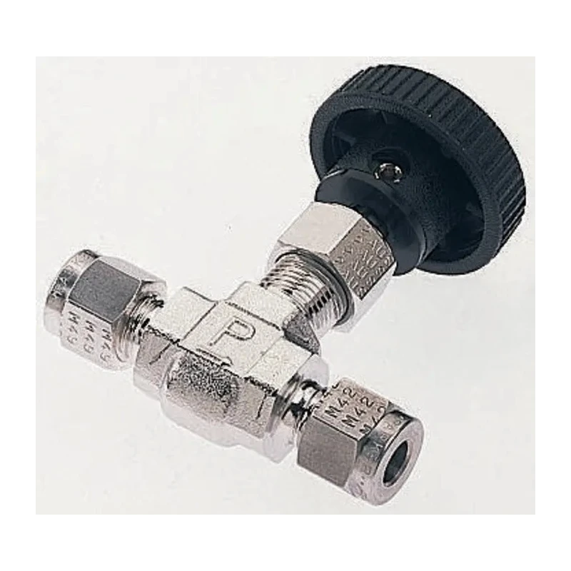 Parker Stainless Steel Needle Valve, 5000 psig Pressure Rating, ASTM A182 Type F316 Body, PTFE Stem Seal 6A-V6LR-SS