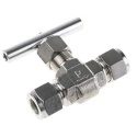 Parker Stainless Steel Needle Valve with NPT Female and Male Thread, PTFE Stem Seal, Pressure Rating 5000 psig 8A-V8LR-SS