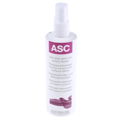 Electrolube 250ml Anti-Static Glass Cleaner Spray, Colourless, Non-Conductive, EN 61340-5-1 Compliant ASC250ML