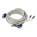 RS PRO Male VGA to Male PS2 x 2 KVM Cable 7.5m Length 432-6249