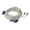 RS PRO Male VGA to Male PS2 x 2 KVM Cable 7.5m Length 432-6249