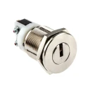 Kaba Key Switch, SPDT, 5A 2-Way Flat Key, Round Bezel, 30V DC / 250V AC, Model K640042-NI