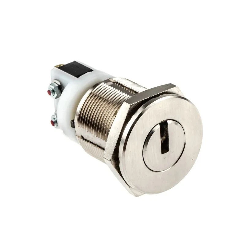 Kaba Key Switch, SPDT, 5A 2-Way Flat Key, Round Bezel, 30V DC / 250V AC, Model K640042-NI