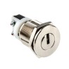 Kaba Key Switch, SPDT, 5A 2-Way Flat Key, Round Bezel, 30V DC / 250V AC, Model K640042-NI
