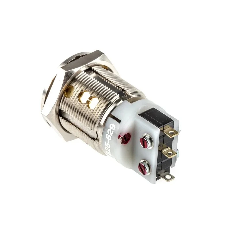 Kaba Key Switch, SPDT, 5A 2-Way Flat Key, Round Bezel, 30V DC / 250V AC, Model K640042-NI