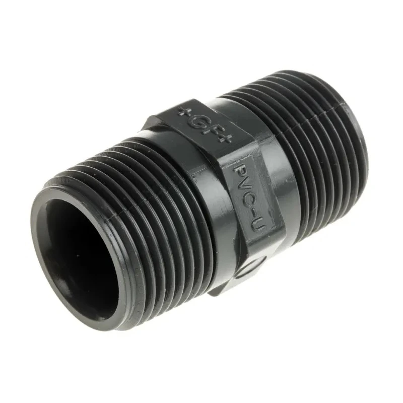 Georg Fischer Plastic Pipe Fitting Straight Threaded R Nipple 1/2 in x 1/2 in 721911907