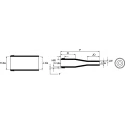 TE Connectivity Black Polyolefin Heat Shrink Tubing 9 mm Sleeve Diameter x 60 mm Length 2:1 Ratio QFT1 Series 