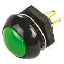 Otto P9 Series Push Button Switch Momentary Panel 0.5 x 0.5 in Cutout DPDT Green LED IP68 28 V dc 115 V ac P9-113125