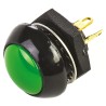 Otto P9 Series Push Button Switch Momentary Panel 0.5 x 0.5 in Cutout DPDT Green LED IP68 28 V dc 115 V ac P9-113125