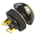 Otto P9 Series Push Button Switch Momentary Panel 0.5 x 0.5 in Cutout DPDT Green LED IP68 28 V dc 115 V ac P9-113125