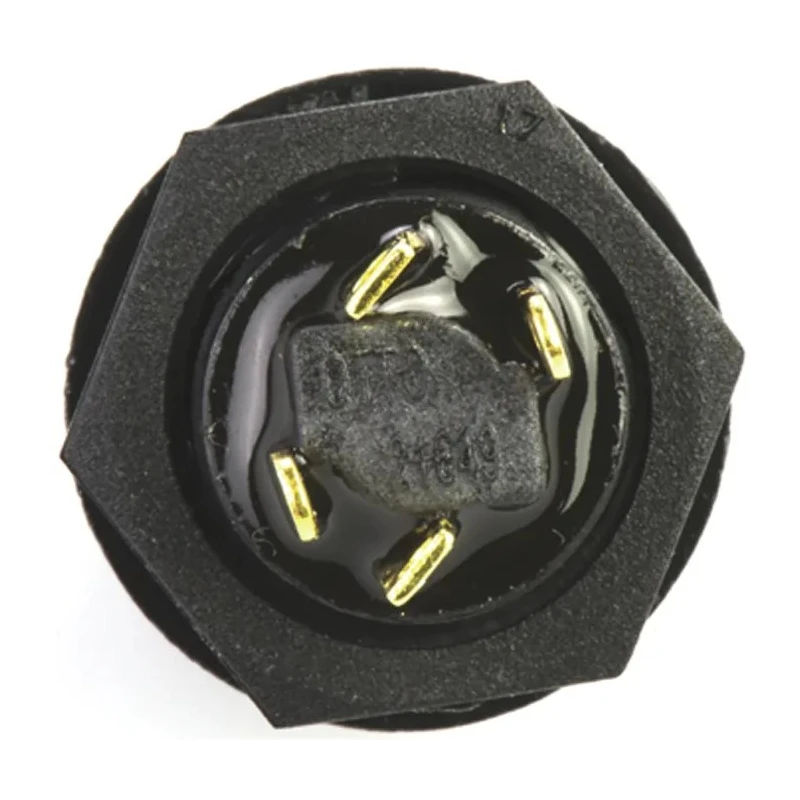 Otto P9 Series Push Button Switch Momentary Panel 0.5 x 0.5 in Cutout DPDT Green LED IP68 28 V dc 115 V ac P9-113125