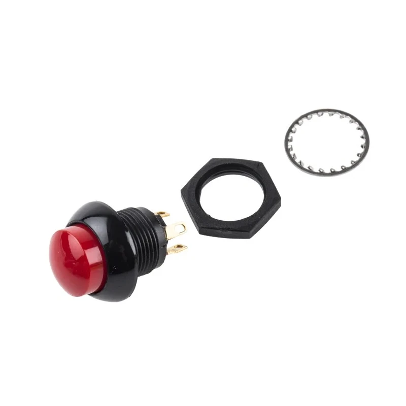 Otto P9 Series Push Button Switch Momentary Panel DPDT Red LED IP68 28V dc 115V ac P9-213121