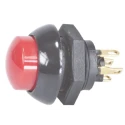 Otto P9 Series Push Button Switch Momentary Panel DPDT Red LED IP68 28V dc 115V ac P9-213121
