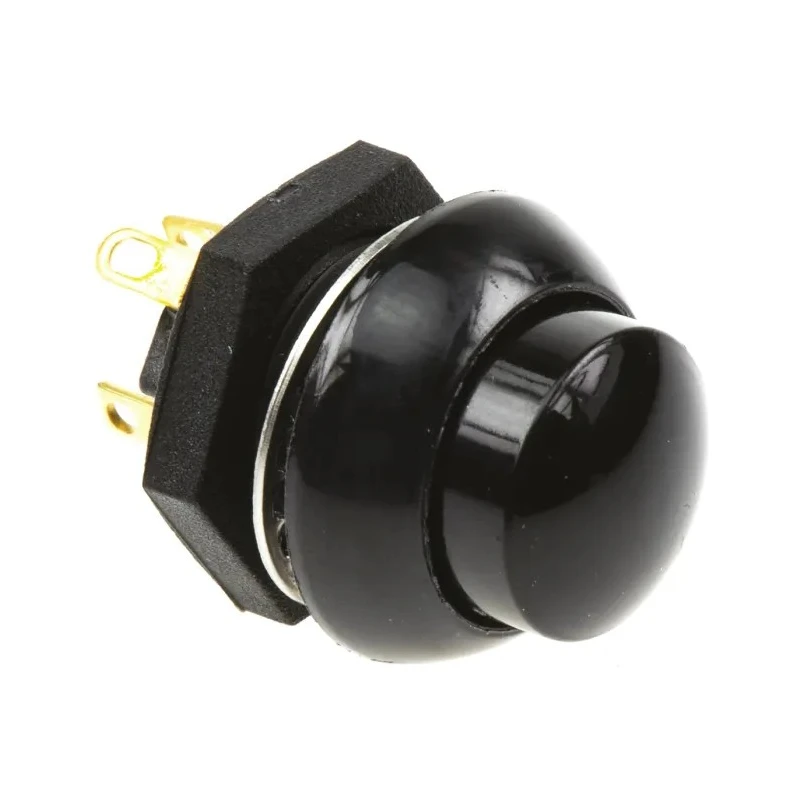 Otto P9 Series Push Button Switch Momentary Panel 0.5 x 0.5 in Cutout DPDT Black LED IP68 28 V dc 115 V ac P9-213122