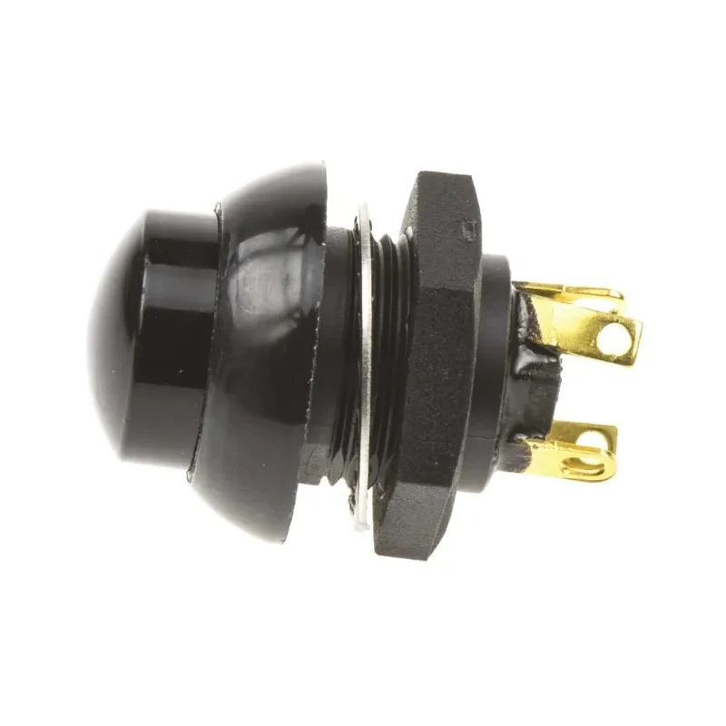 Otto P9 Series Push Button Switch Momentary Panel 0.5 x 0.5 in Cutout DPDT Black LED IP68 28 V dc 115 V ac P9-213122