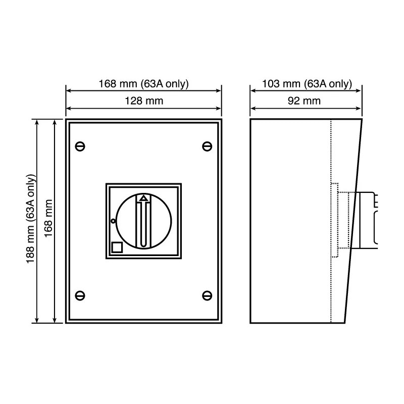 Schneider Electric 3-Pole Panel Mount Isolator Switch, IP65, 11A, 11 kW VCF01SS3