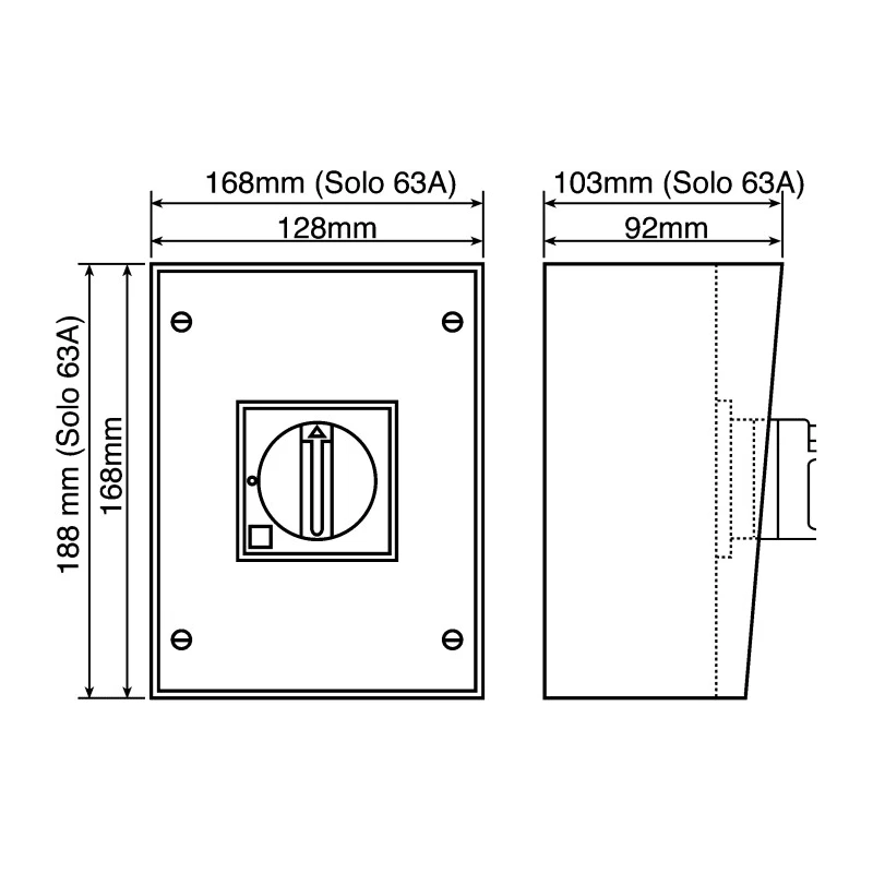 Schneider Electric 3-Pole Panel Mount Isolator Switch, IP65, 11A, 11 kW VCF01SS3