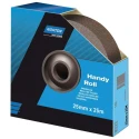 Norton Abrasive Paper Roll P60 Grit Medium, Aluminium Oxide, 25 m Length x 25 mm Width 63642532835