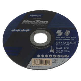 Norton Zirconium Abrasive Disc Grinding Disc, 125 mm Diameter, Coarse Grade P46 Grit 66252829577
