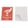 RS PRO Vinyl Red Green White Emergency Stop Safe Conditions Label 75mm x 55mm 434-2033