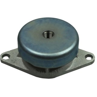 Paulstra Hutchinson Anti-Vibration Mount Female Buffer Foot M12 Thread 1800 daN Compression 133 mm OD 51 mm Height 53061345