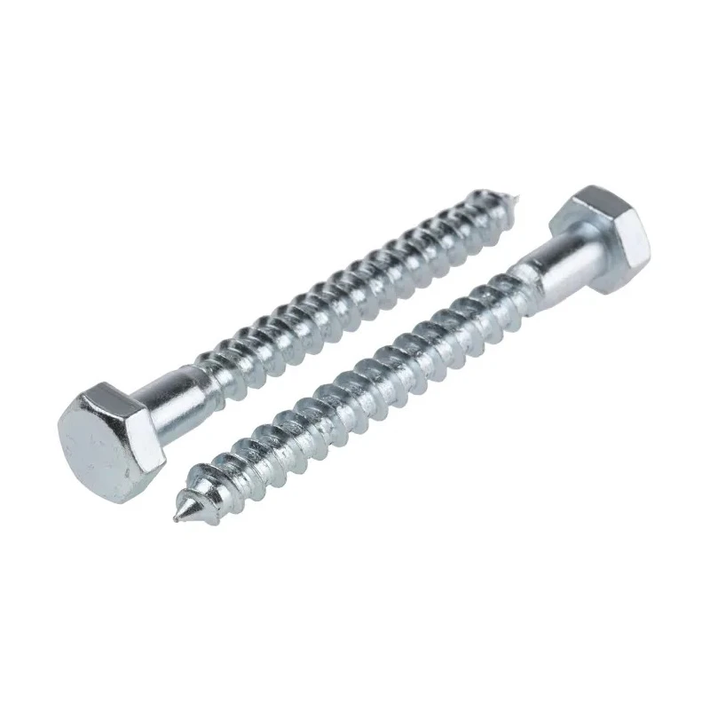 RS PRO Hex Coach Screw Steel Bright Zinc M12 Thread 12 mm Length 75 mm 825-017