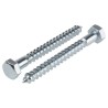RS PRO Hex Coach Screw Steel Bright Zinc M12 Thread 12 mm Length 75 mm 825-017