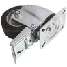 LAG Braked Swivel Castor 150 kg Capacity 100 mm Rubber Wheel Galvanised Steel Frame 16628 FR