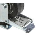 LAG Braked Swivel Castor 150 kg Capacity 100 mm Rubber Wheel Galvanised Steel Frame 16628 FR