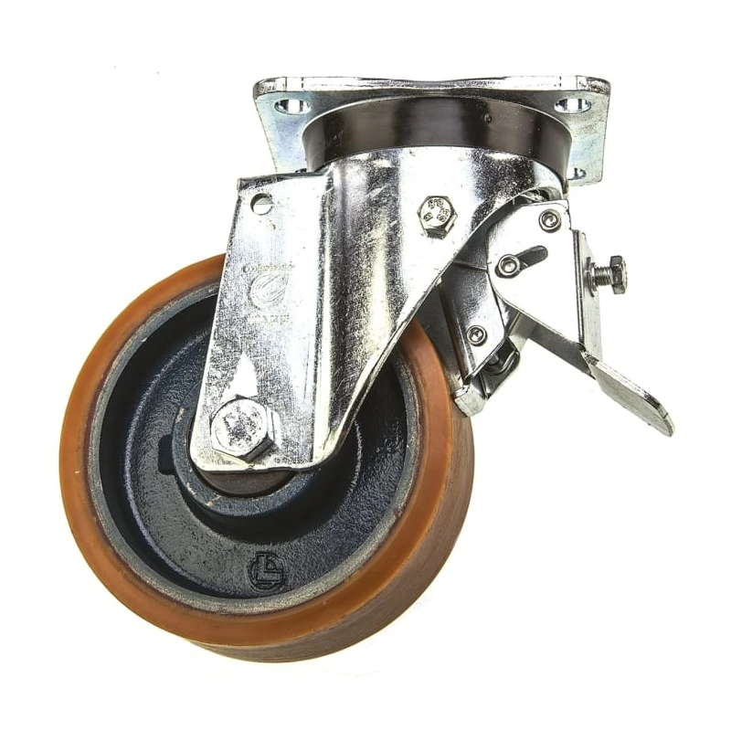 LAG Braked Swivel Castor 700 kg Load Capacity 150 mm Wheel Diameter Polyurethane Wheel 23867 FV