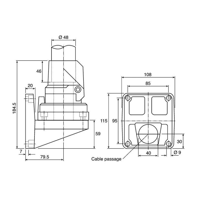 Rose+Krieger Aluminium Hinge Connecting Component Compatible with 48 mm Groove and Strut Profile 494962000