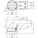 Rose+Krieger Coupling Connecting Component Strut Profile 48 mm Groove Size 48 mm Round Tube Size 48 mm 49497800